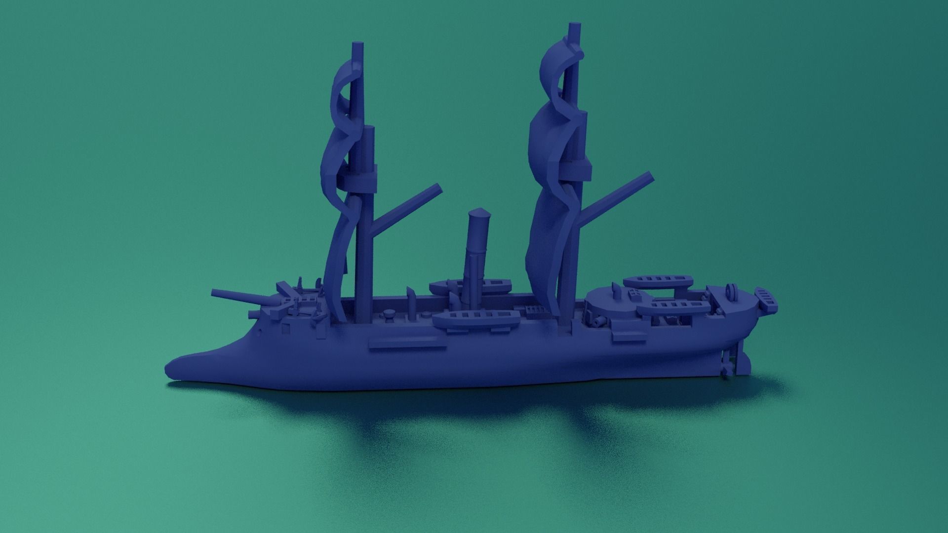 CSS Stonewall 1864 3D print model_4