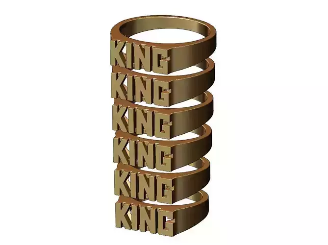 King rectangular name ring