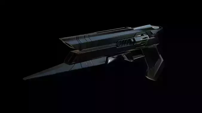 Sci-fi Futuristic blaster GUN  Free 3D model