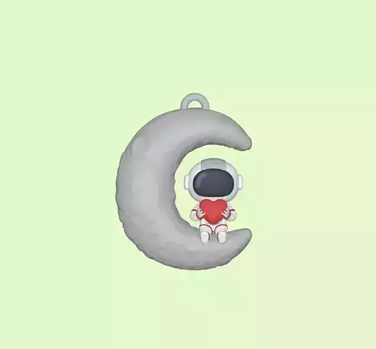 Cute Astronaut Heart  - Valentine Day