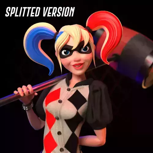 Fanart Harley Quinn - DC SuperHero Girls - SPLITTED INTO PARTS