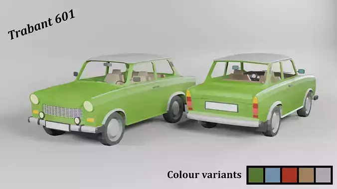 Trabant 601 and Trabant 601 Combi with interior