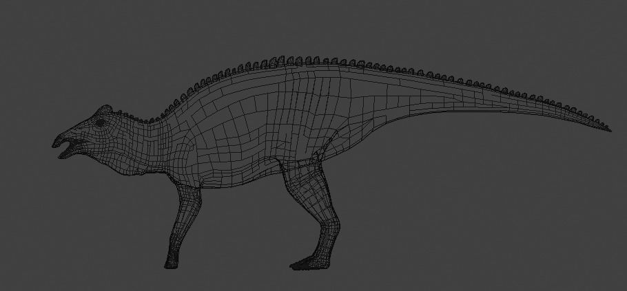 Edmontosaurus Asset Pack Low-poly 3D model_10