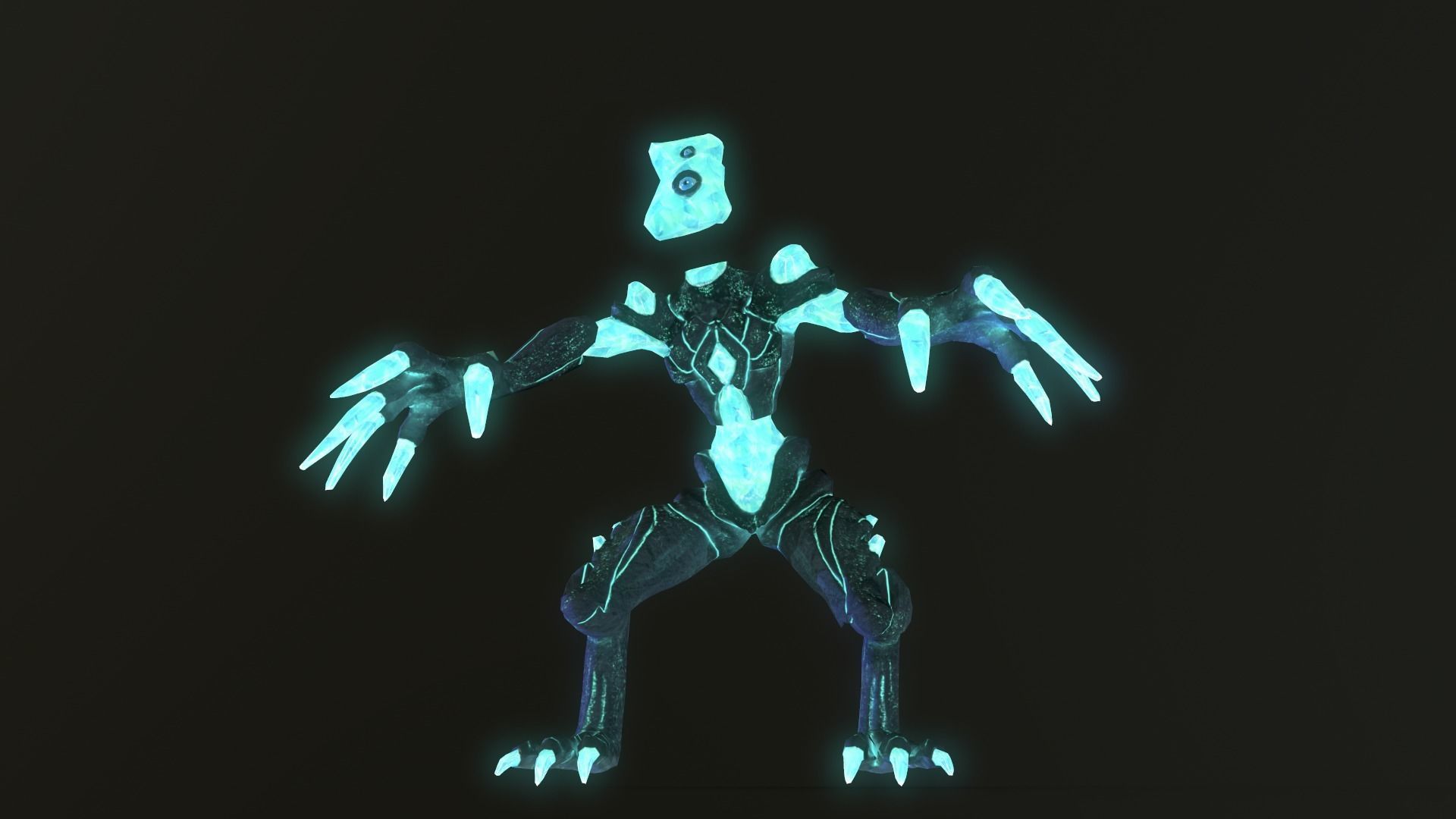 Monster Crystal Low-poly 3D model_21