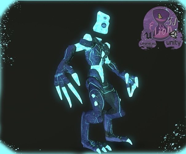 Monster Crystal Low-poly 3D model