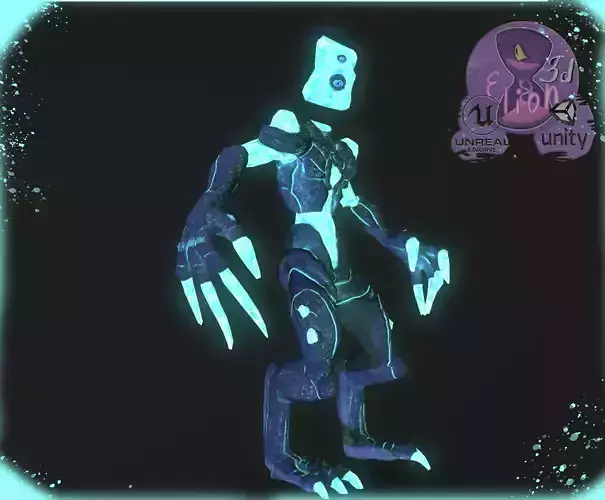 Monster Crystal Low-poly 3D model Monster Crystal Low-poly 3D model
