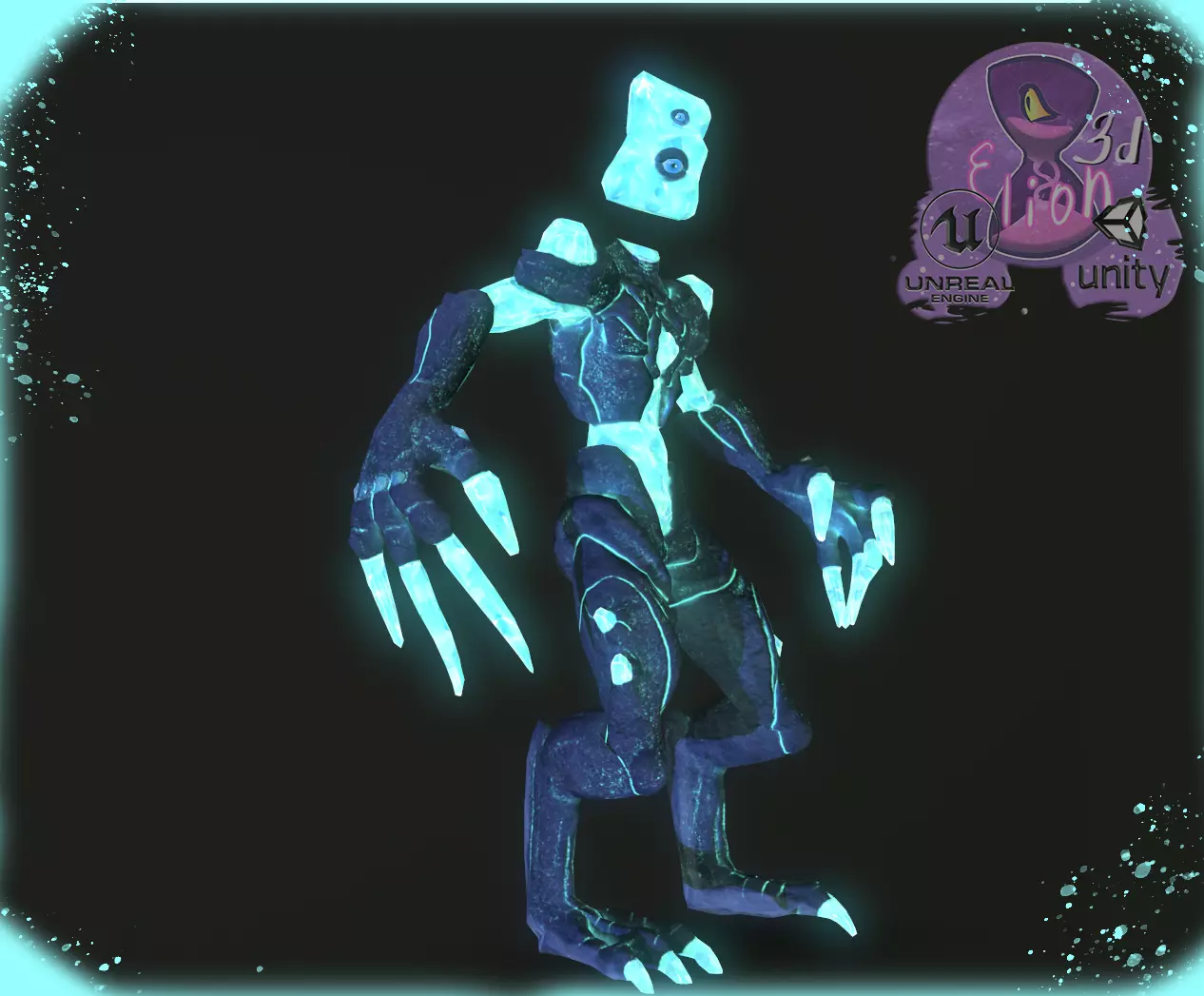 Monster Crystal Low-poly 3D model_0