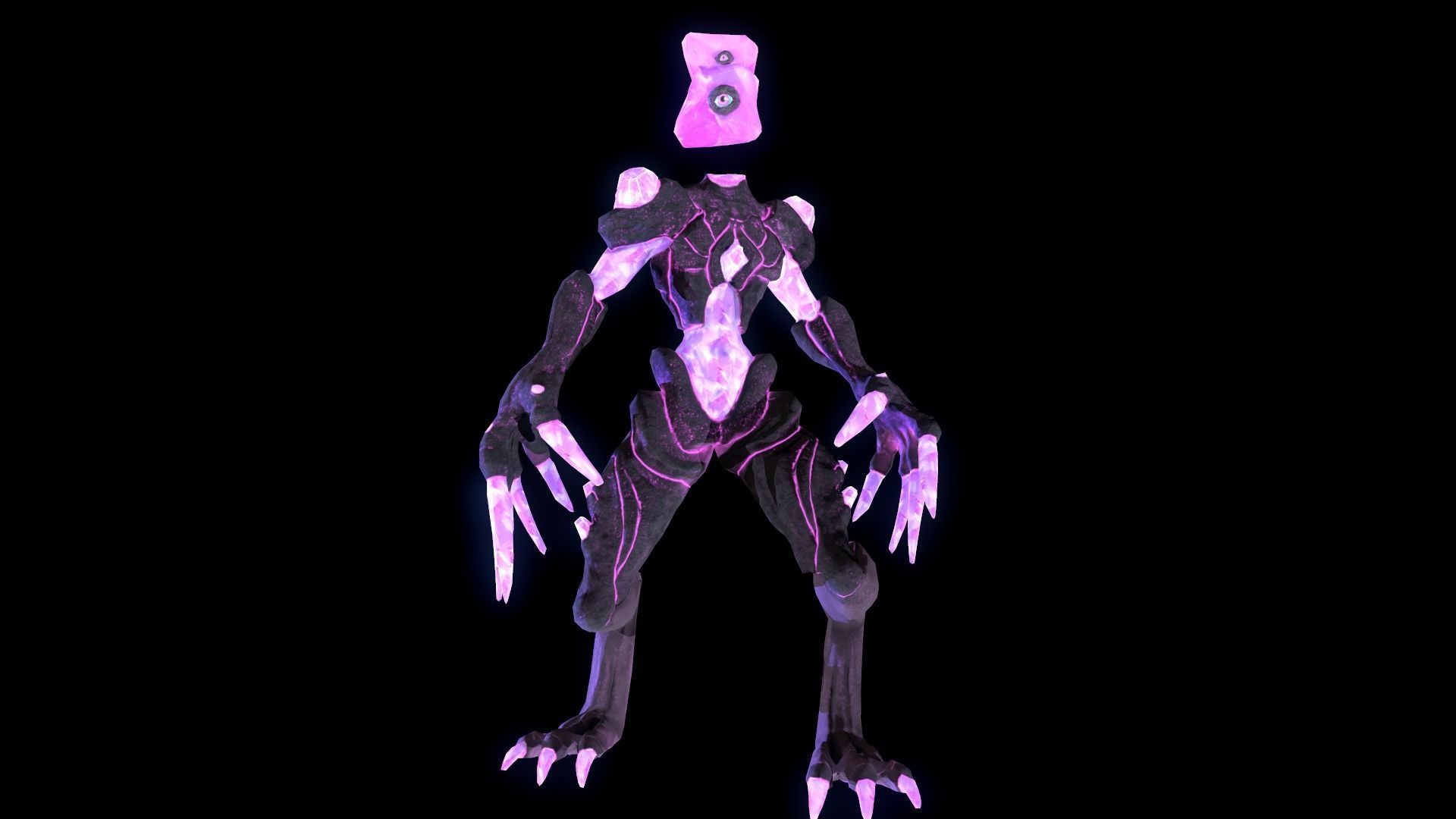 Monster Crystal Low-poly 3D model_23