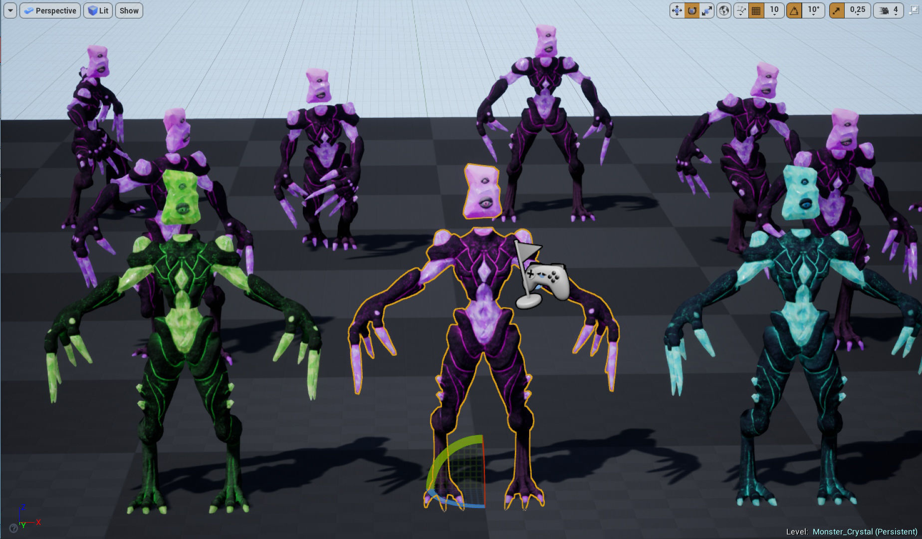 Monster Crystal Low-poly 3D model_29