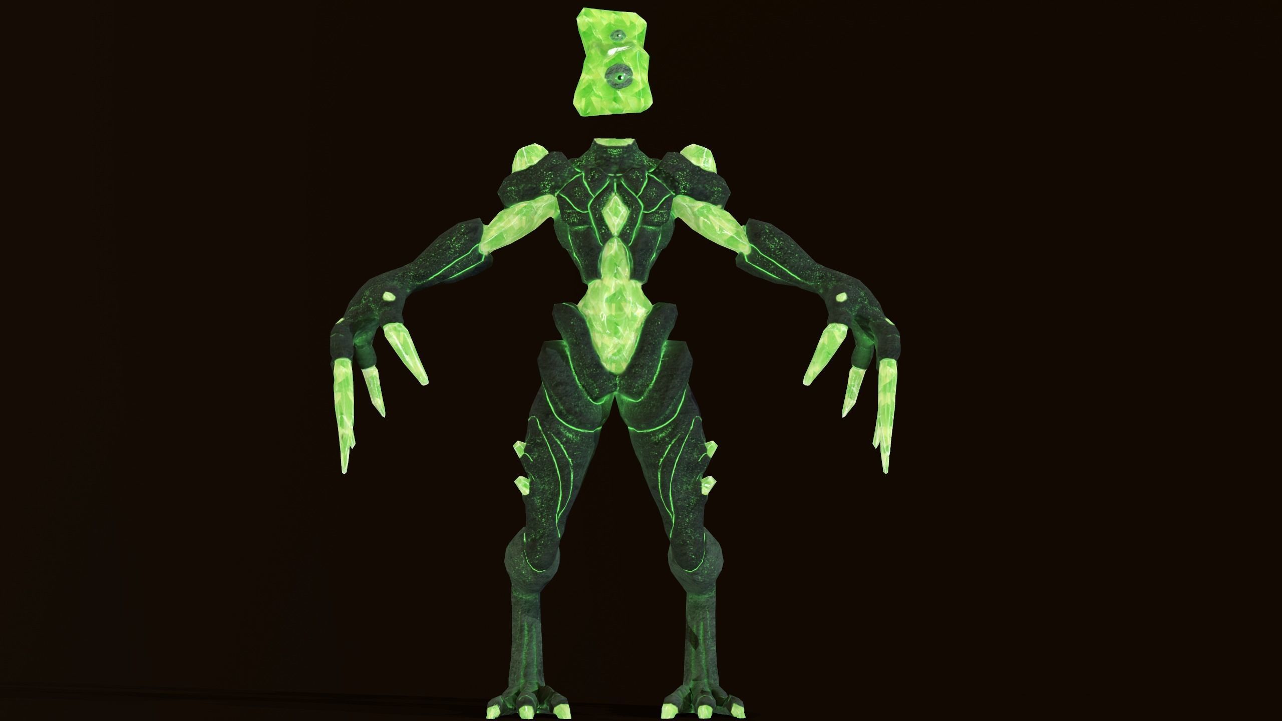 Monster Crystal Low-poly 3D model_10
