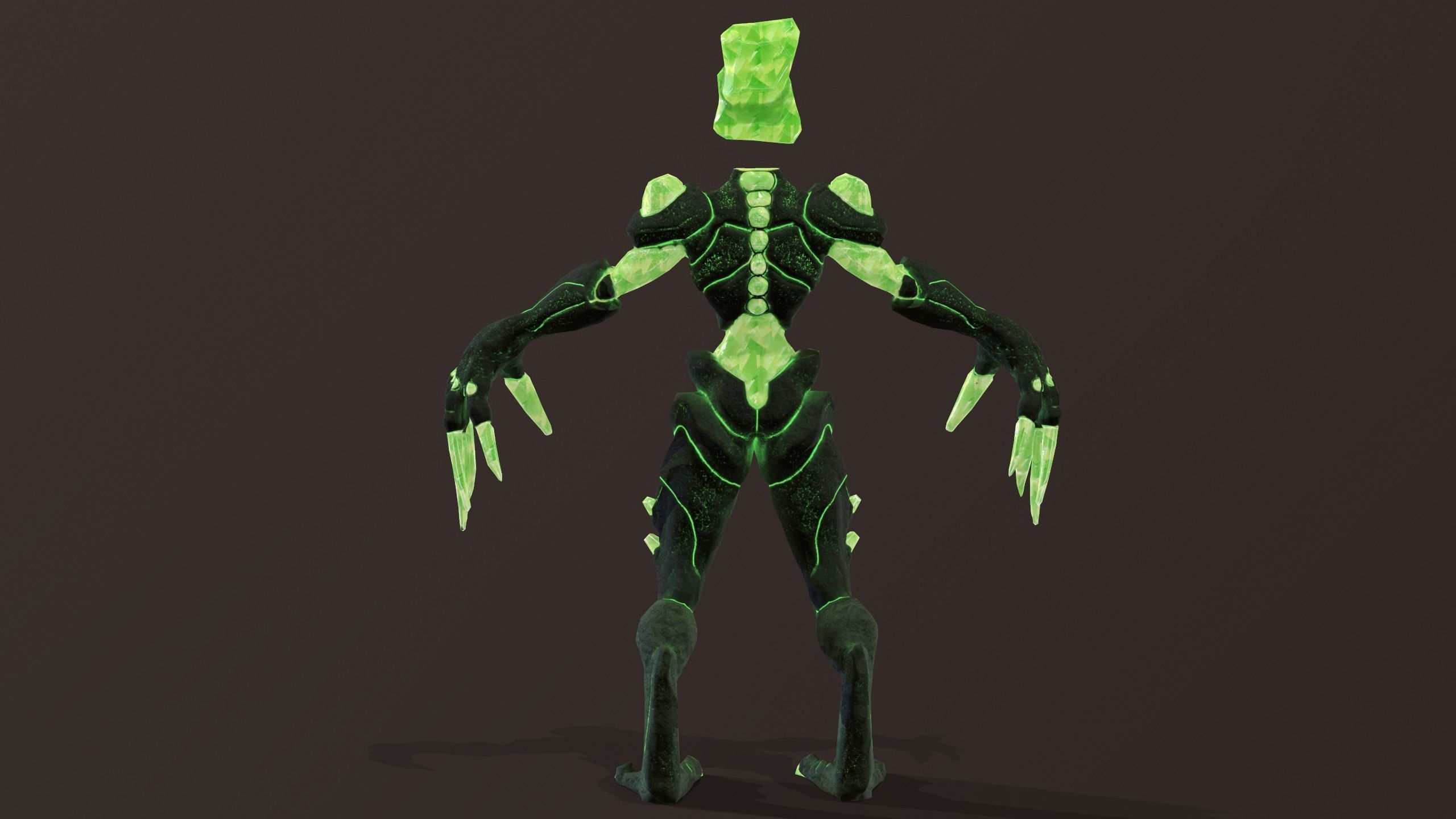 Monster Crystal Low-poly 3D model_11