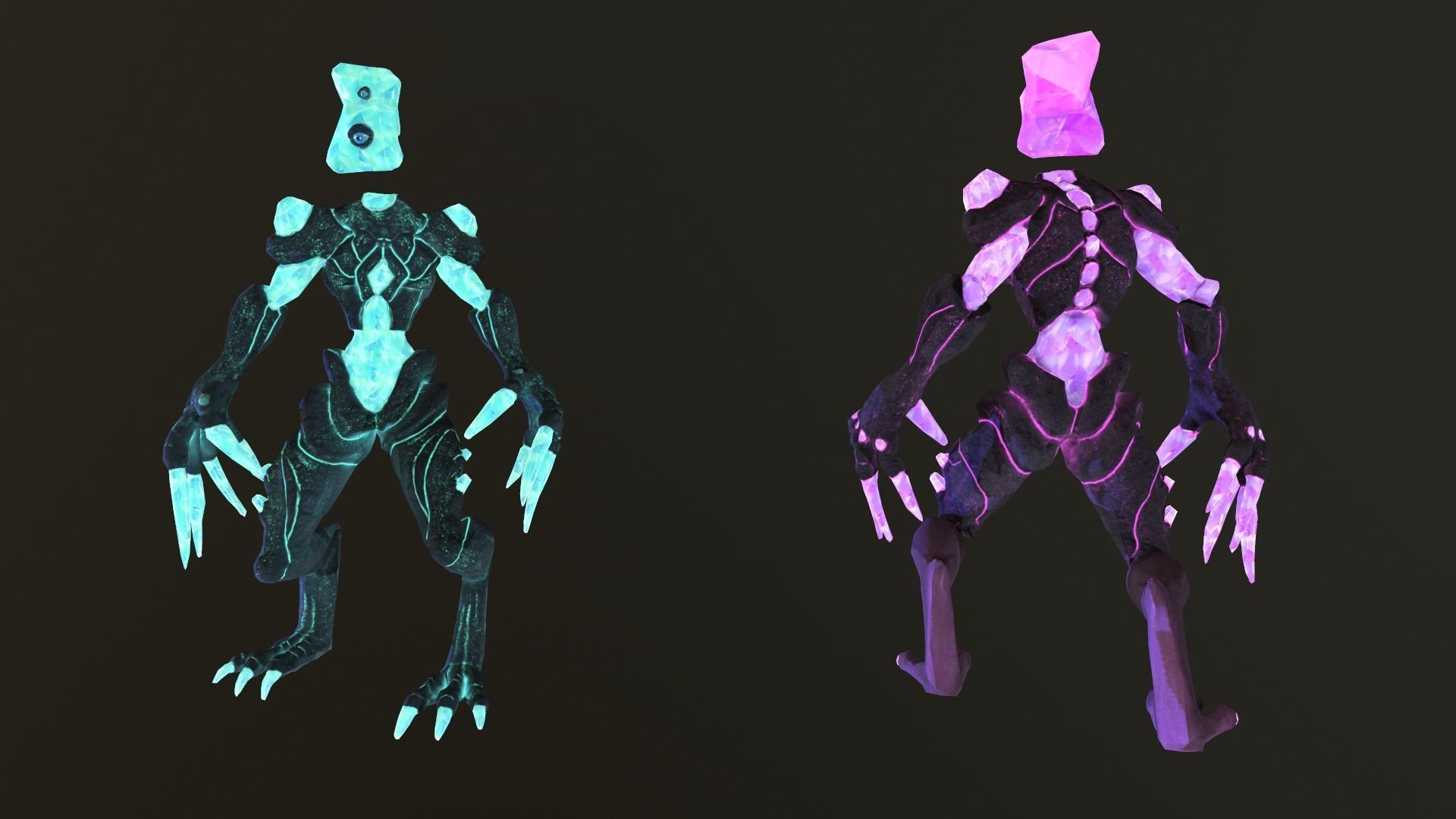 Monster Crystal Low-poly 3D model_14
