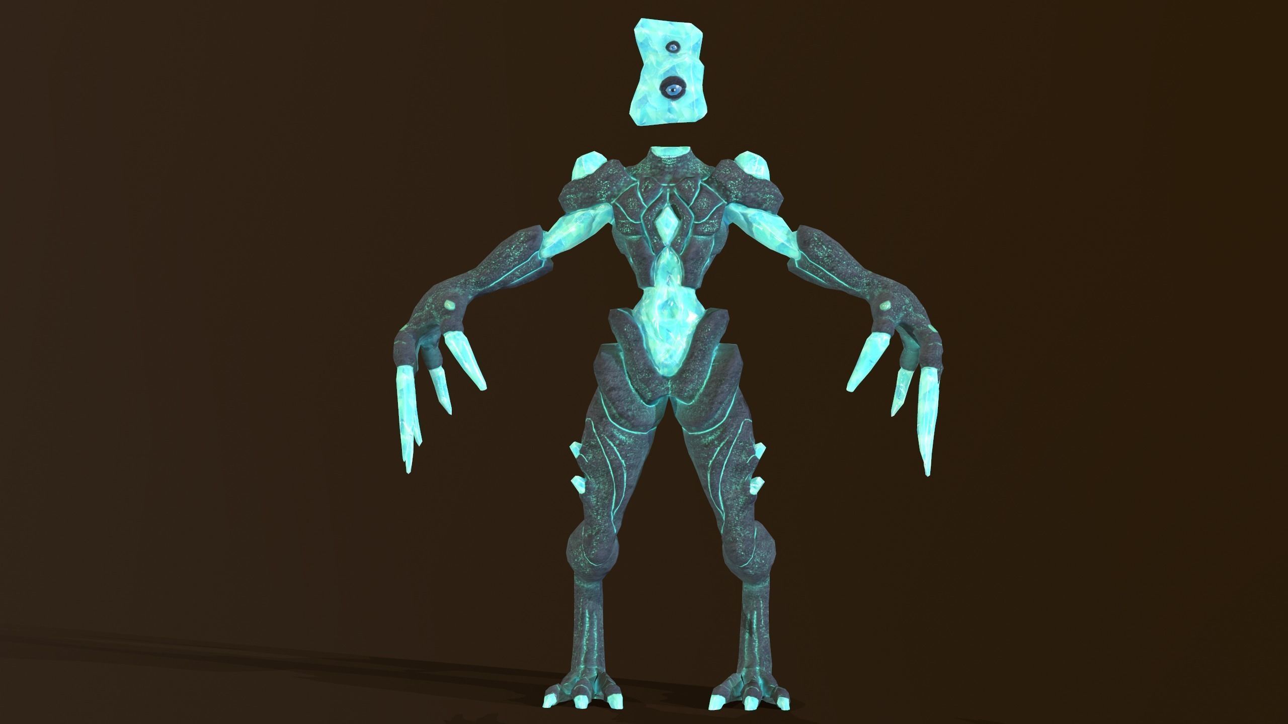 Monster Crystal Low-poly 3D model_9