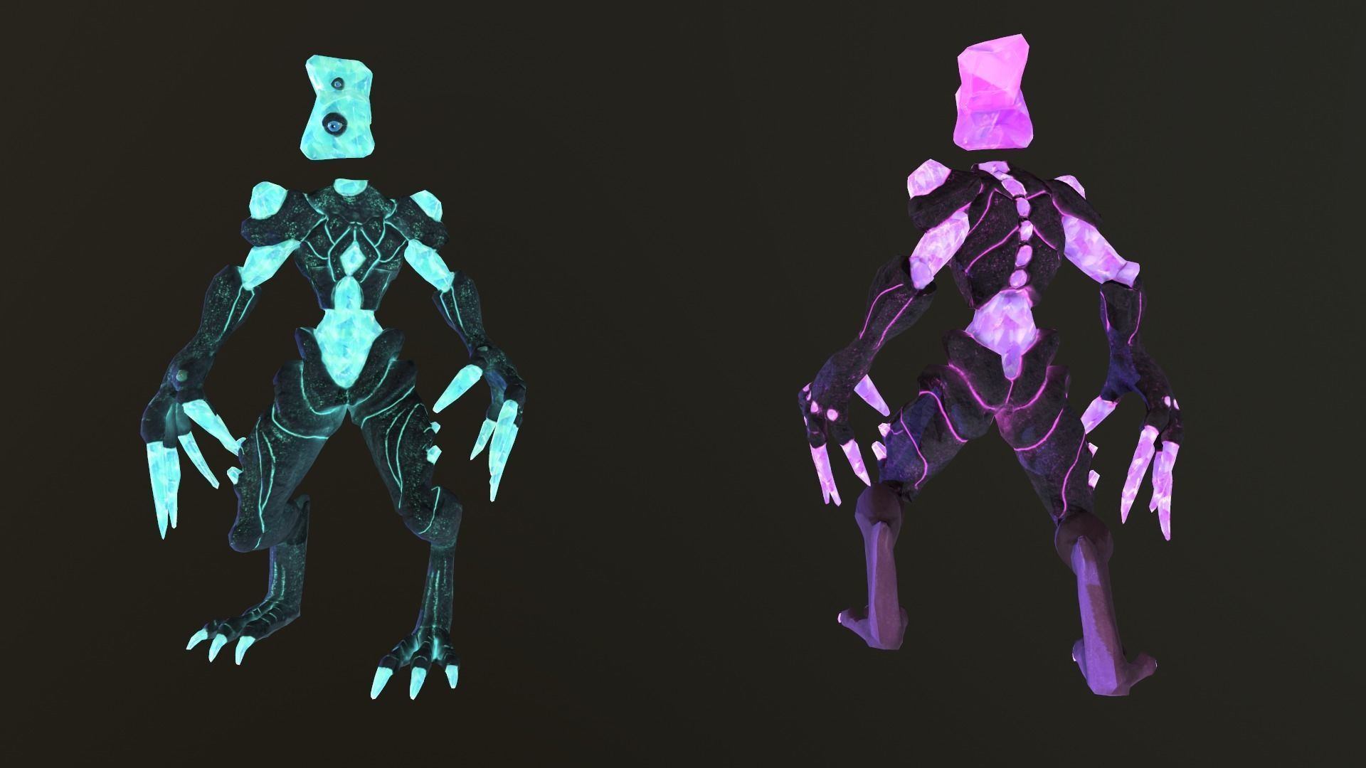 Monster Crystal Low-poly 3D model_15