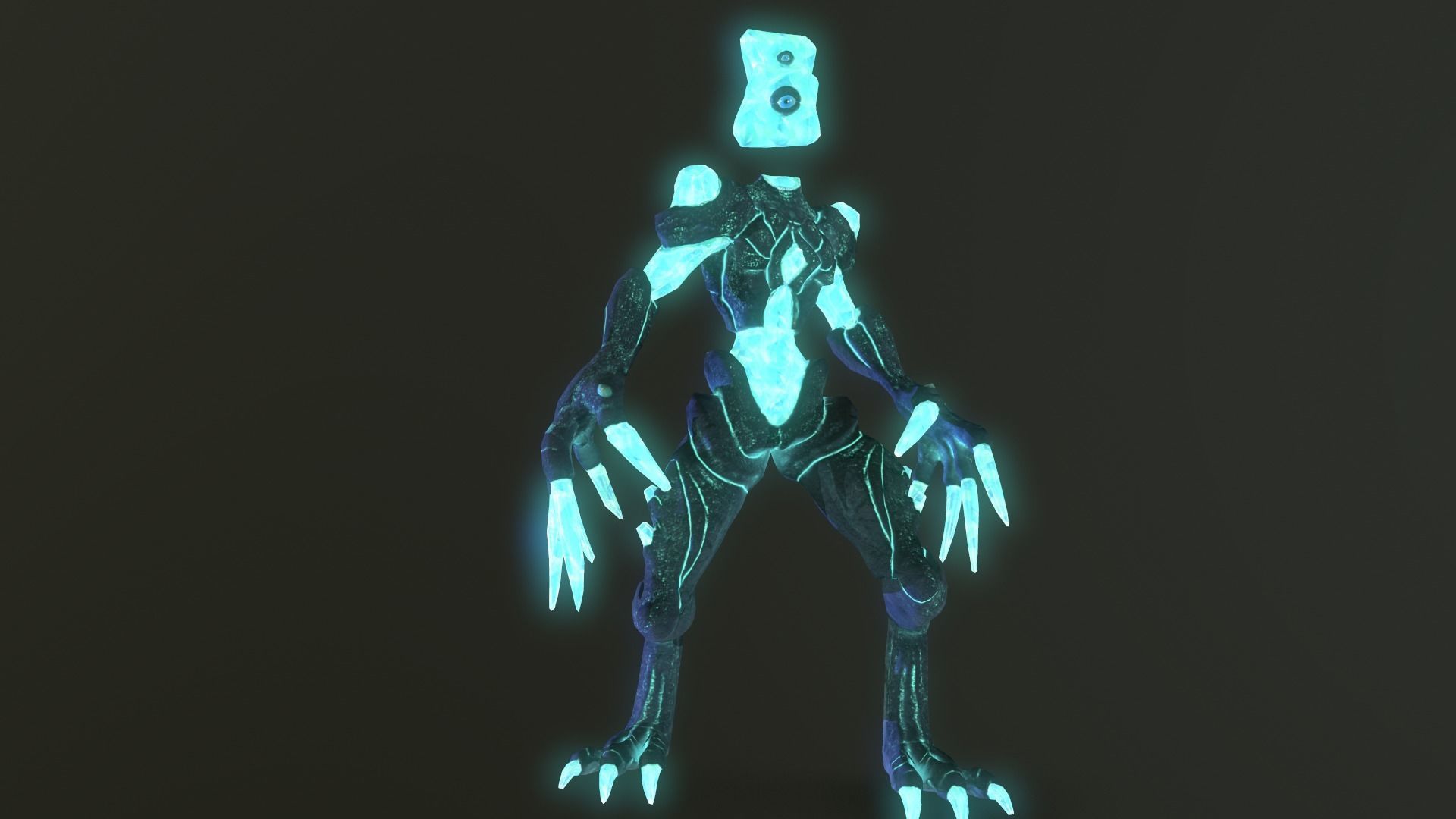 Monster Crystal Low-poly 3D model_17
