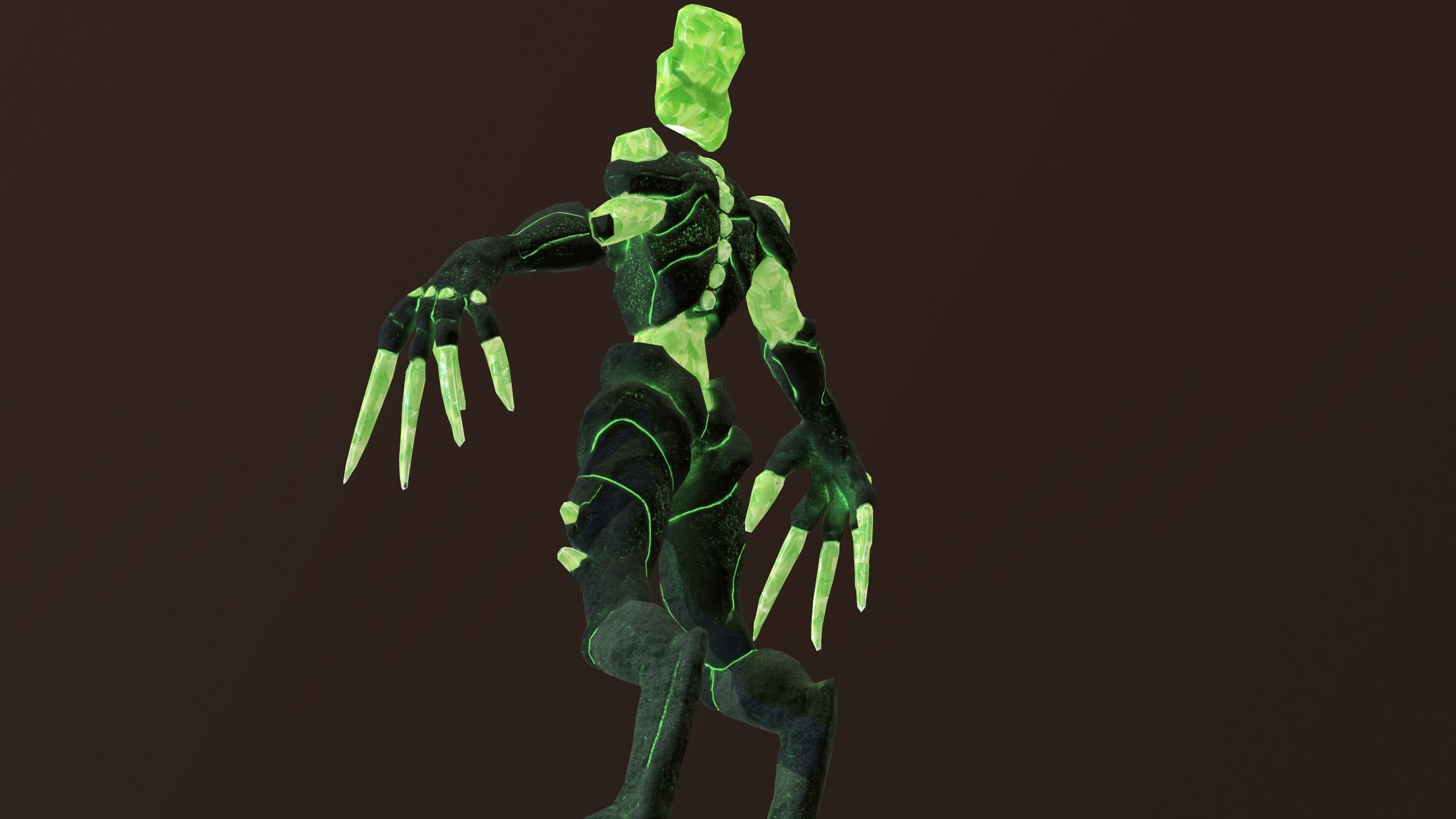 Monster Crystal Low-poly 3D model_12
