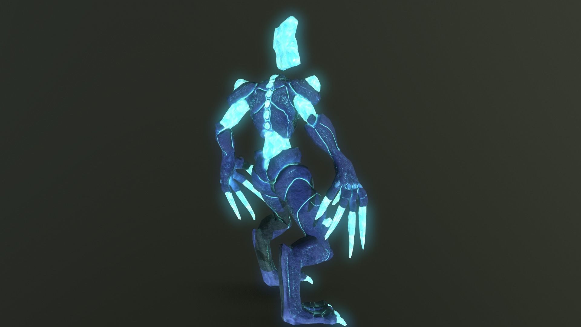 Monster Crystal Low-poly 3D model_16