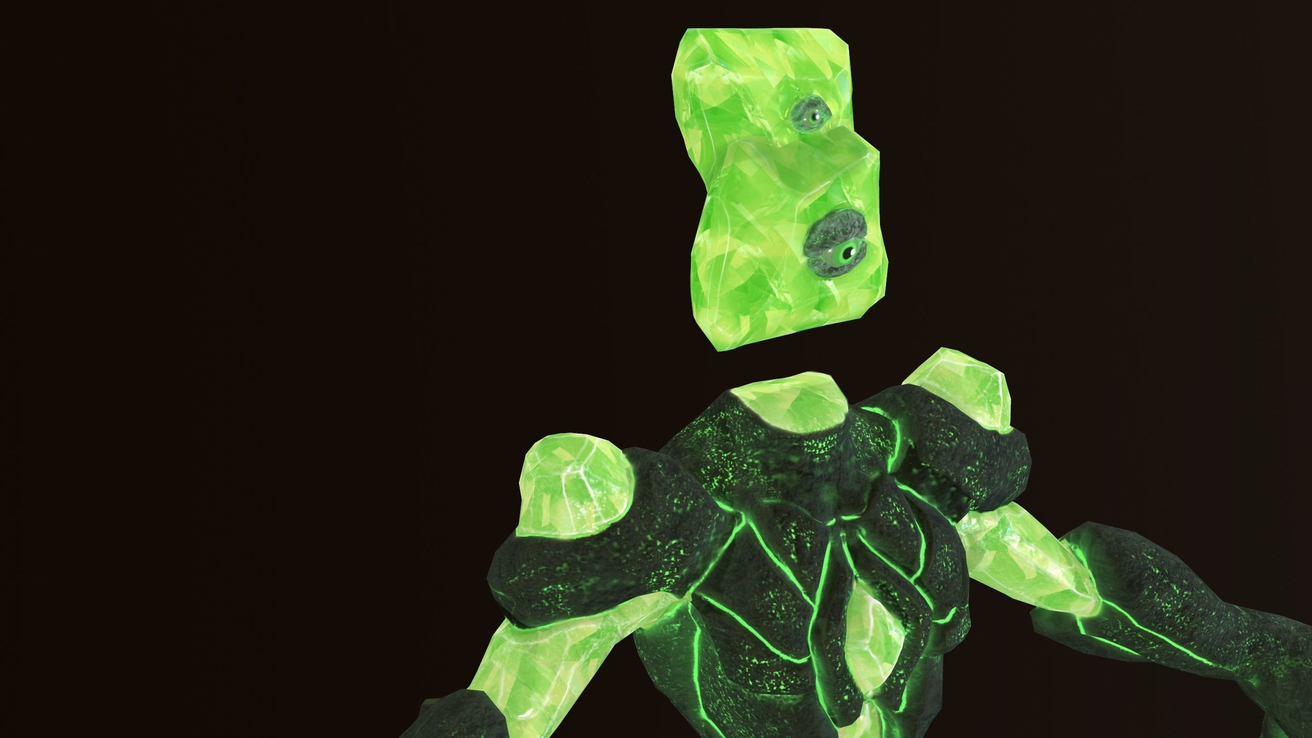 Monster Crystal Low-poly 3D model_7