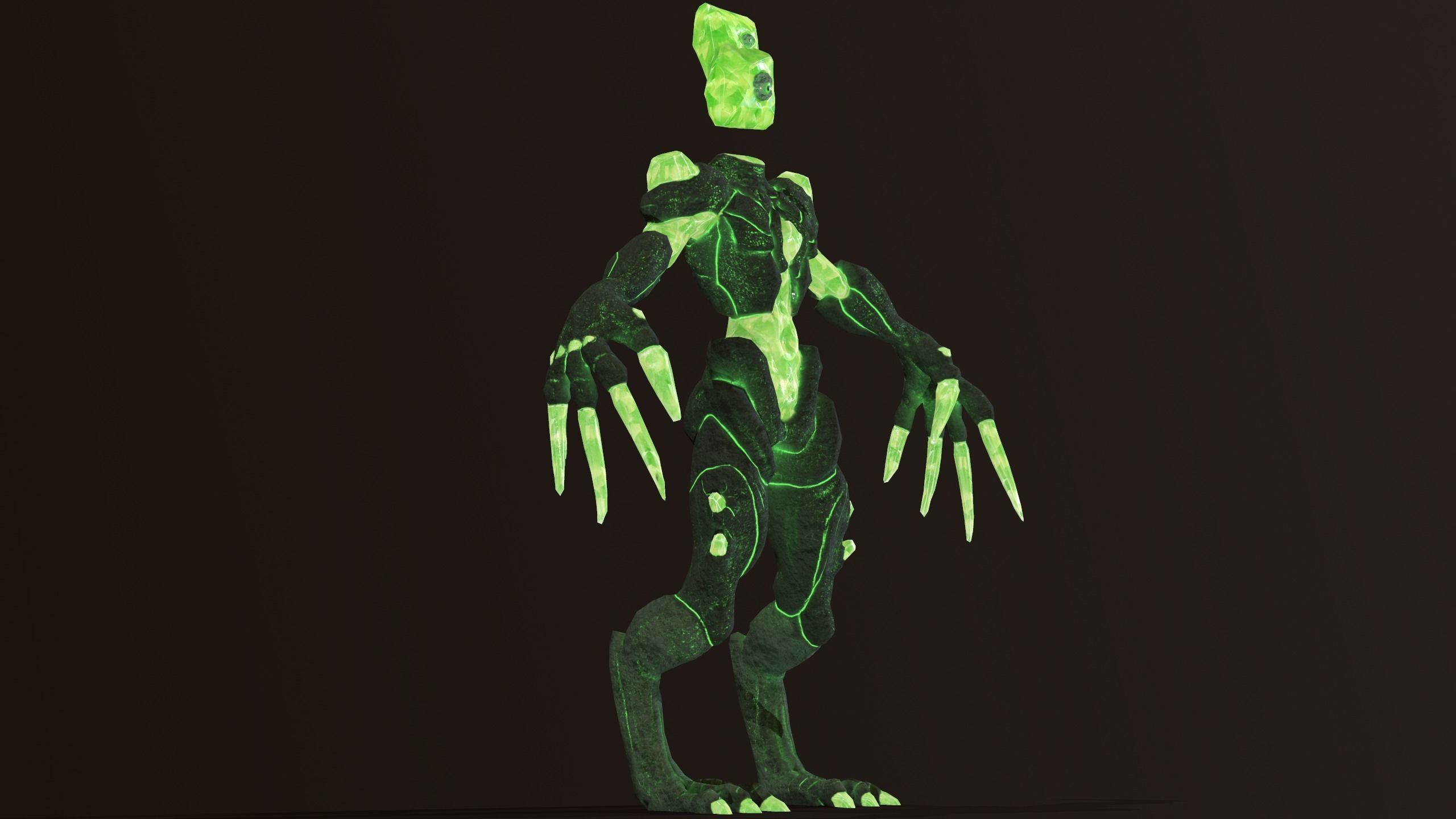 Monster Crystal Low-poly 3D model_13