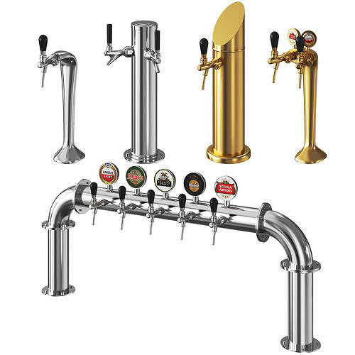 Beer Towers Metal 3D model
