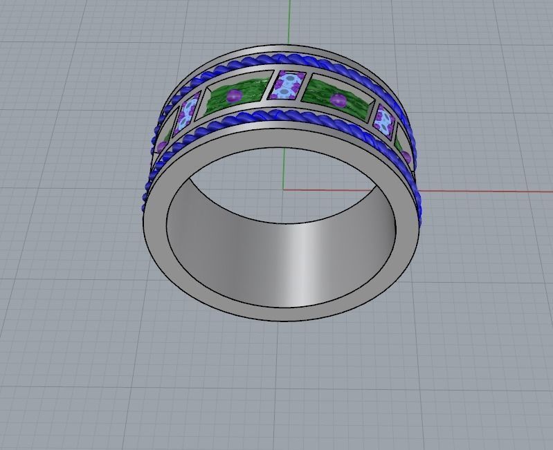 Silver ring for men ready for 3D print 3D print model_11