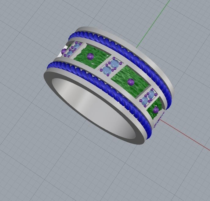 Silver ring for men ready for 3D print 3D print model_2