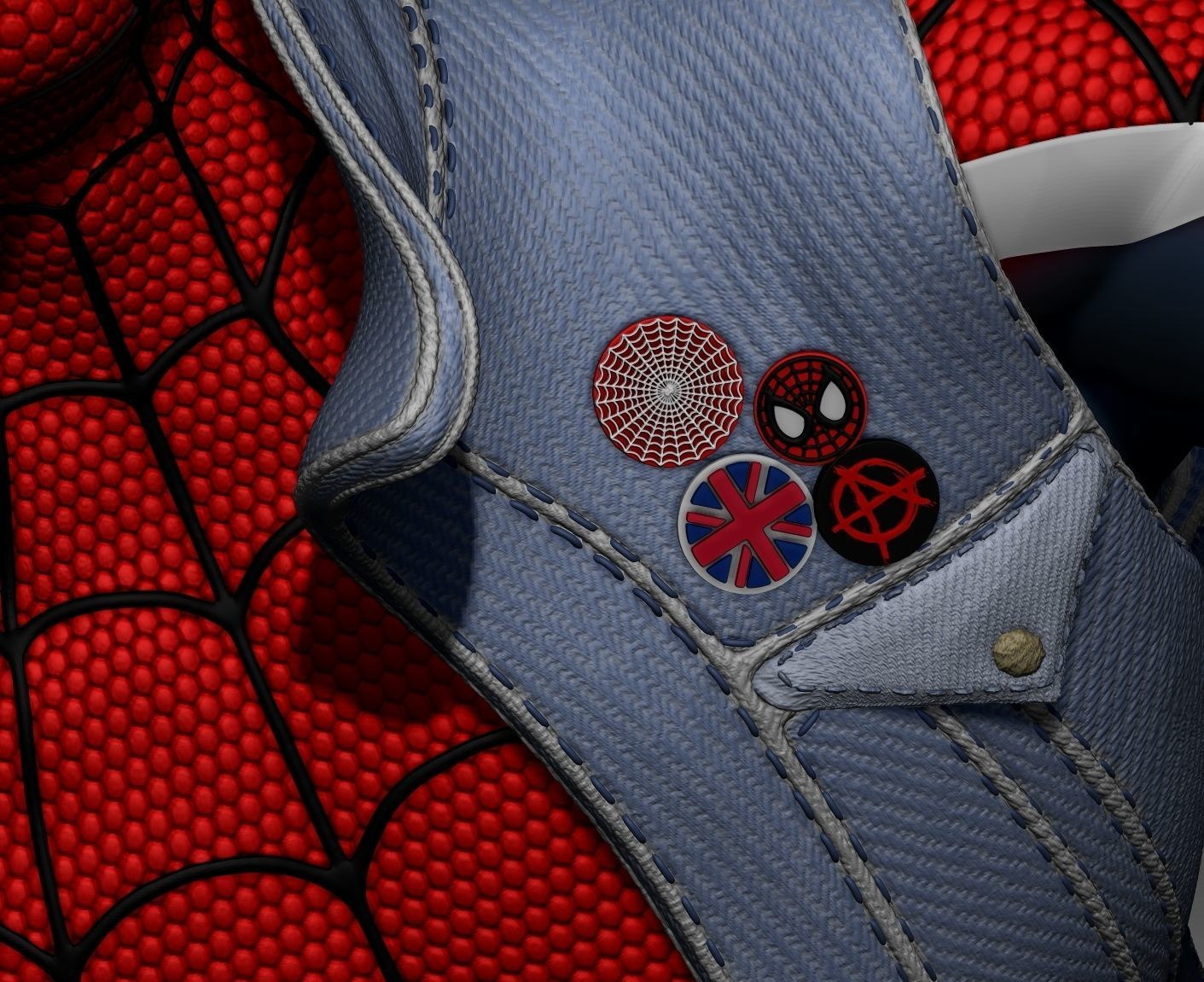 Spider Punk 3D PRINTING FIGURINE ASSEMBLY 3D MODEL 3D print model_9