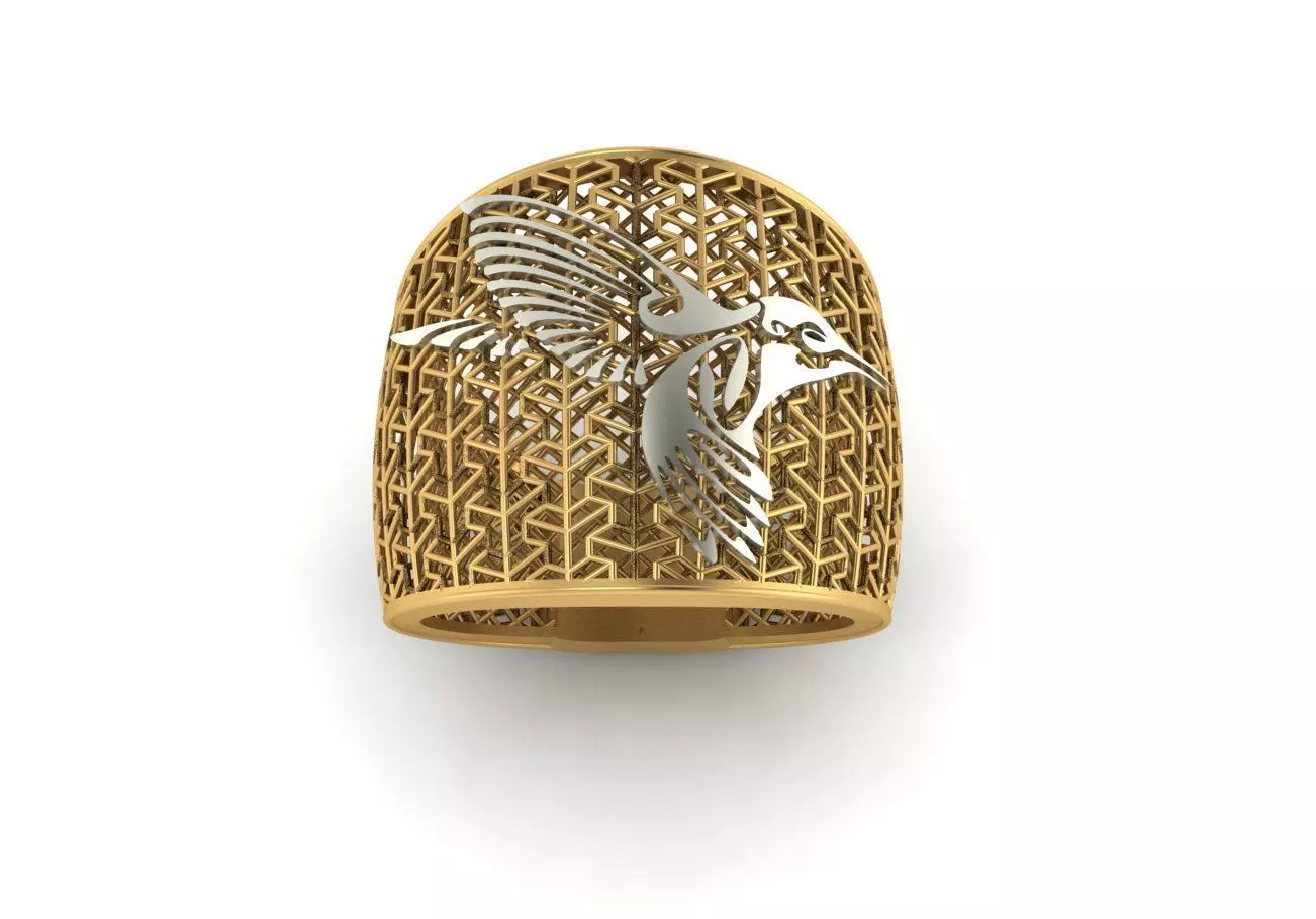 Fusion bird Ring 3D print model_0