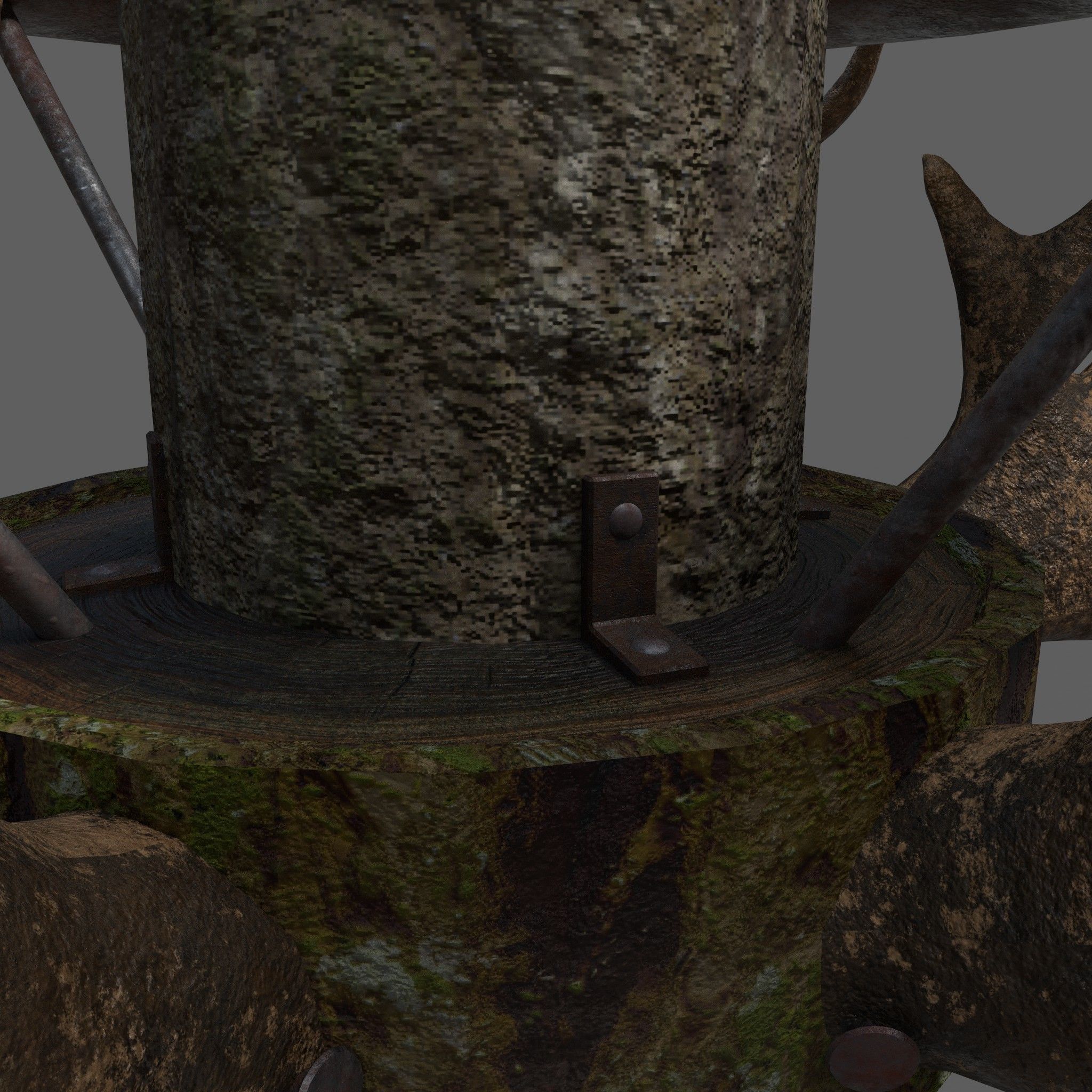 Antler Chandelier Low-poly 3D model_20