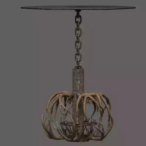 Antler Chandelier Low-poly 3D model