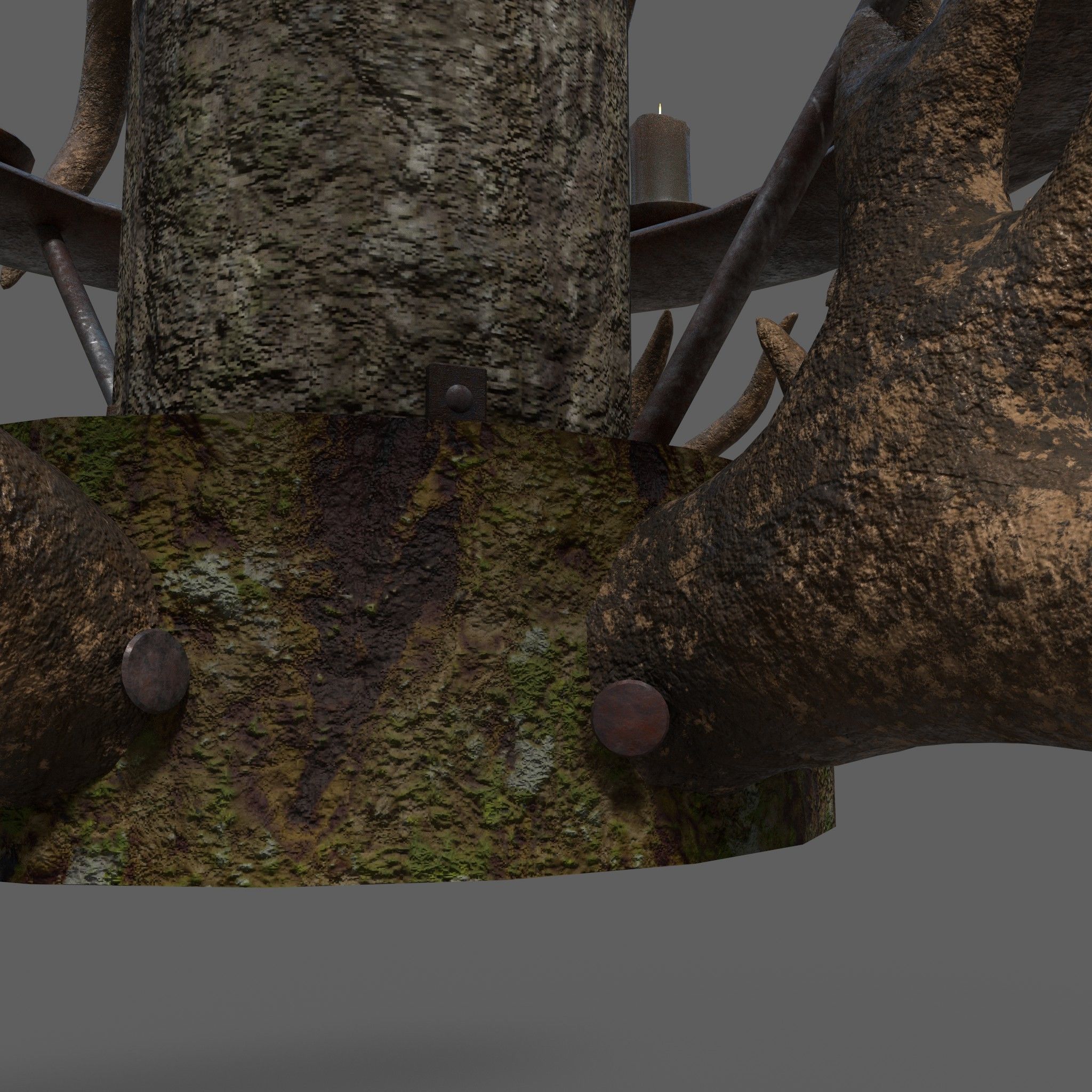 Antler Chandelier Low-poly 3D model_24