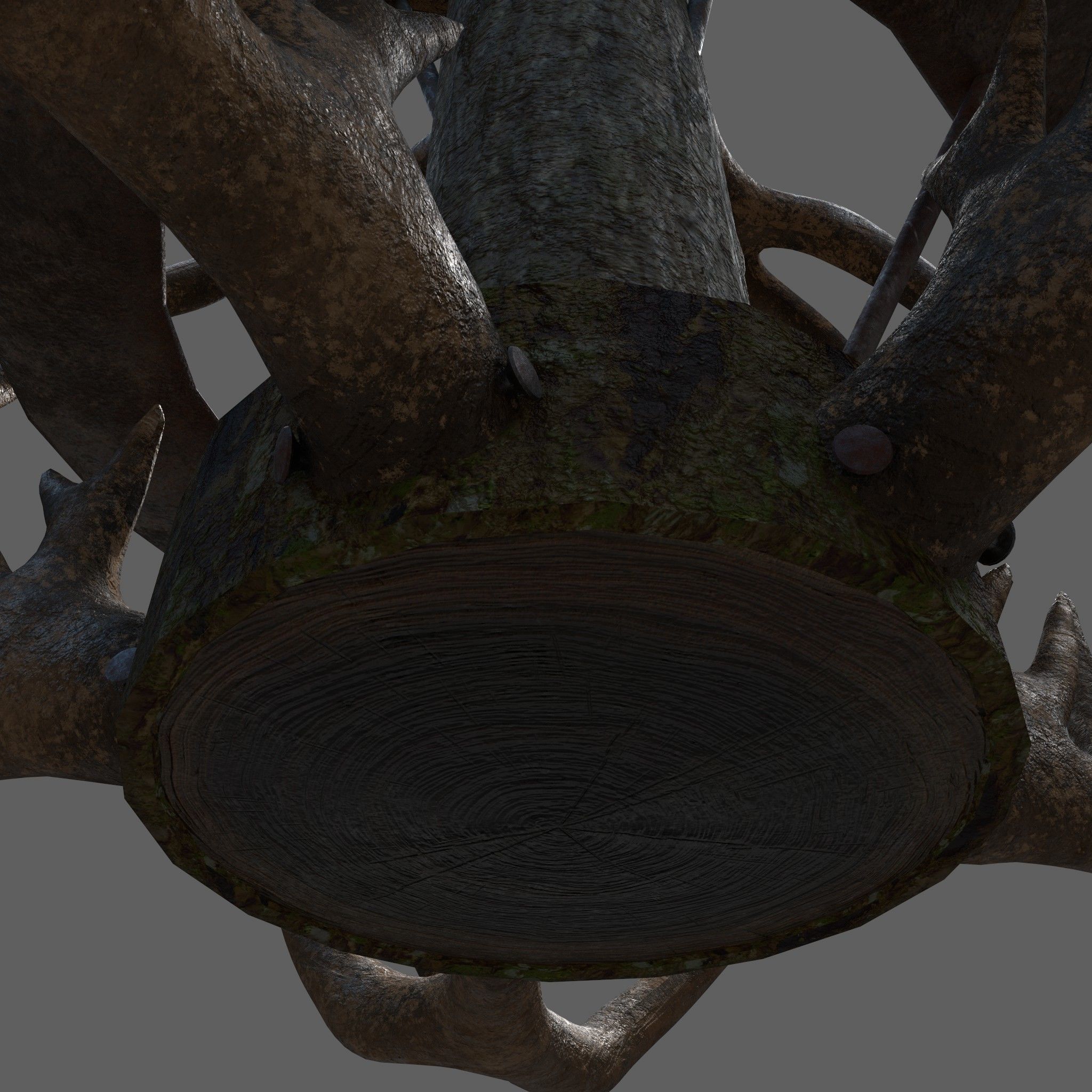 Antler Chandelier Low-poly 3D model_21