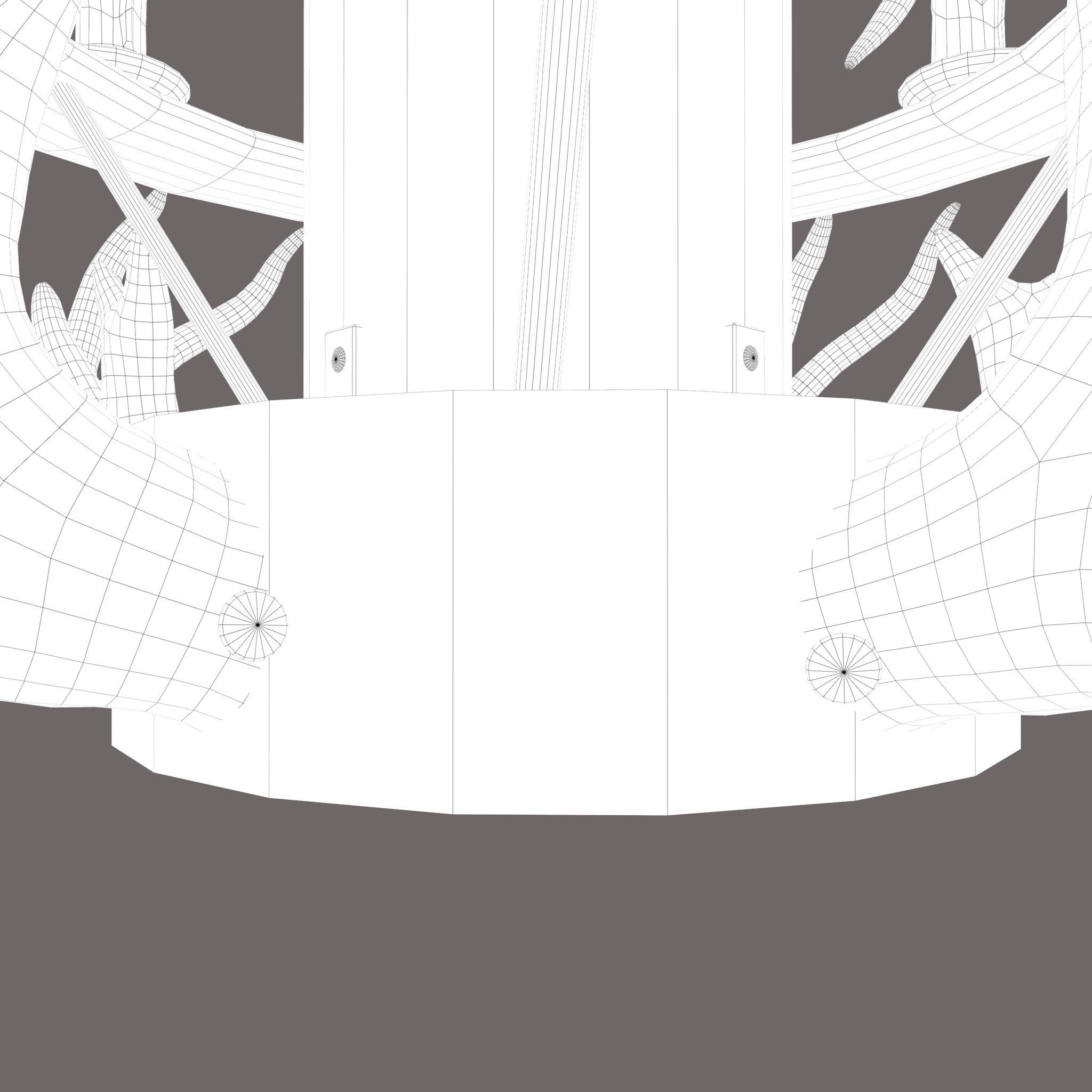 Antler Chandelier Low-poly 3D model_31