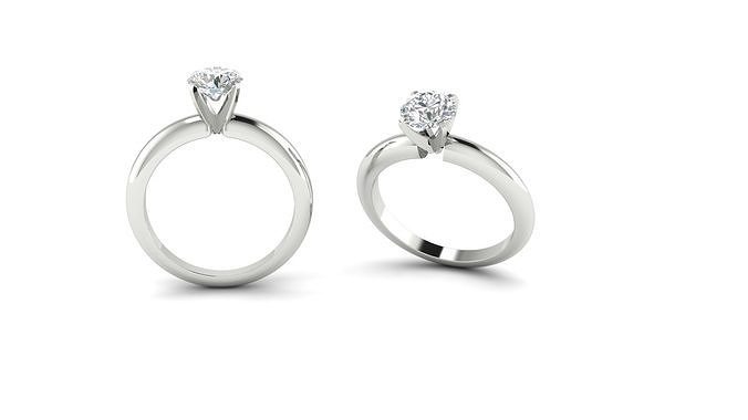 solitaire ring 3D print model