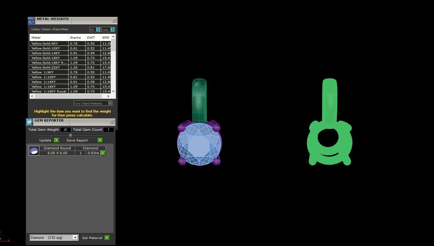 solitaire pendant 3D print model_1