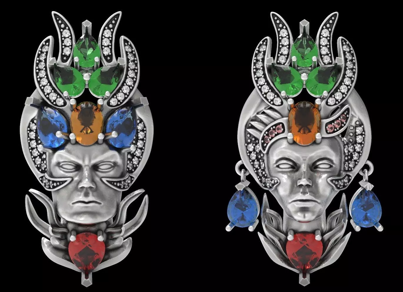 man and woman magerit 3D Model Collection_0