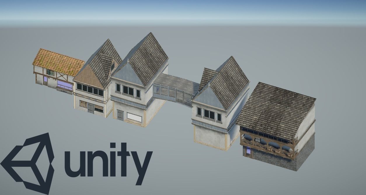 Medieval Houses Free 3D model_3