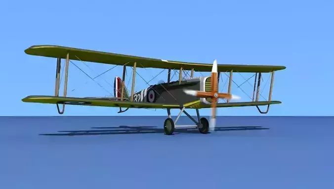 Airco DH-4 V02 Trainer RAF 3D model