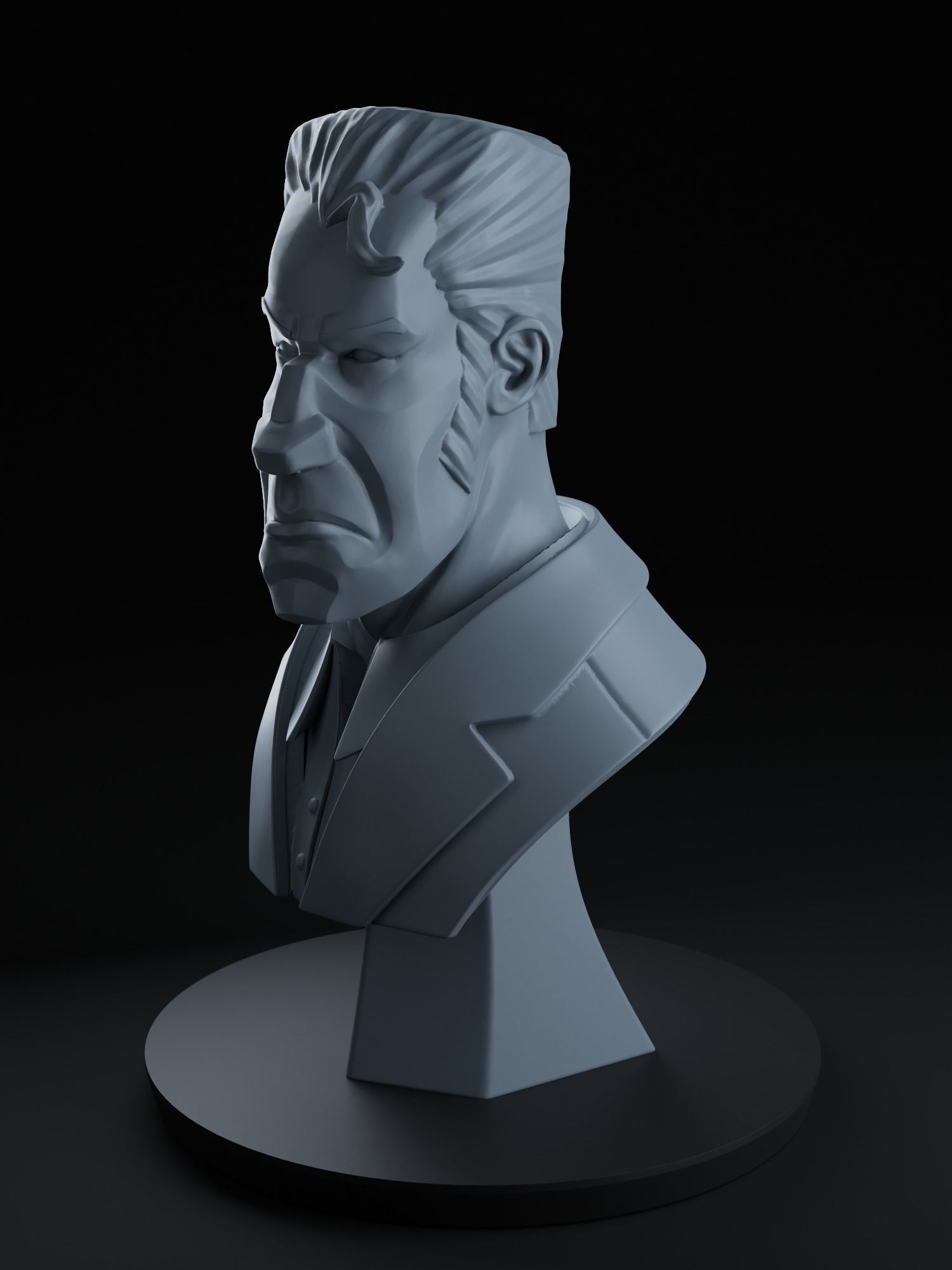 Stylized Gangster Character 3D print model_2