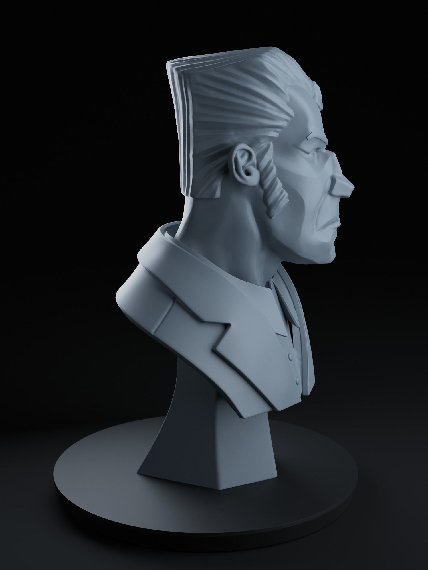 Stylized Gangster Character 3D print model_3
