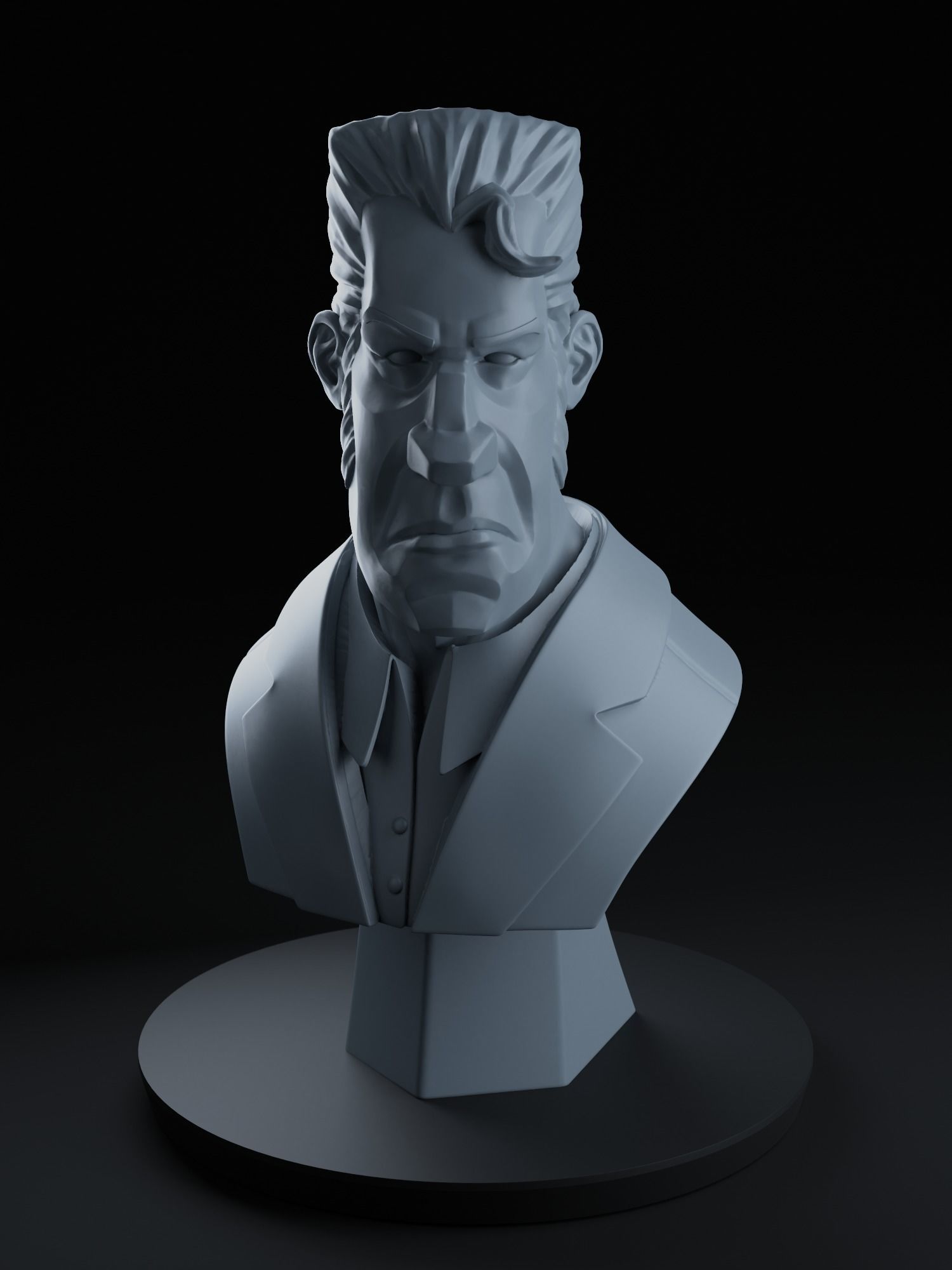 Stylized Gangster Character 3D print model_1