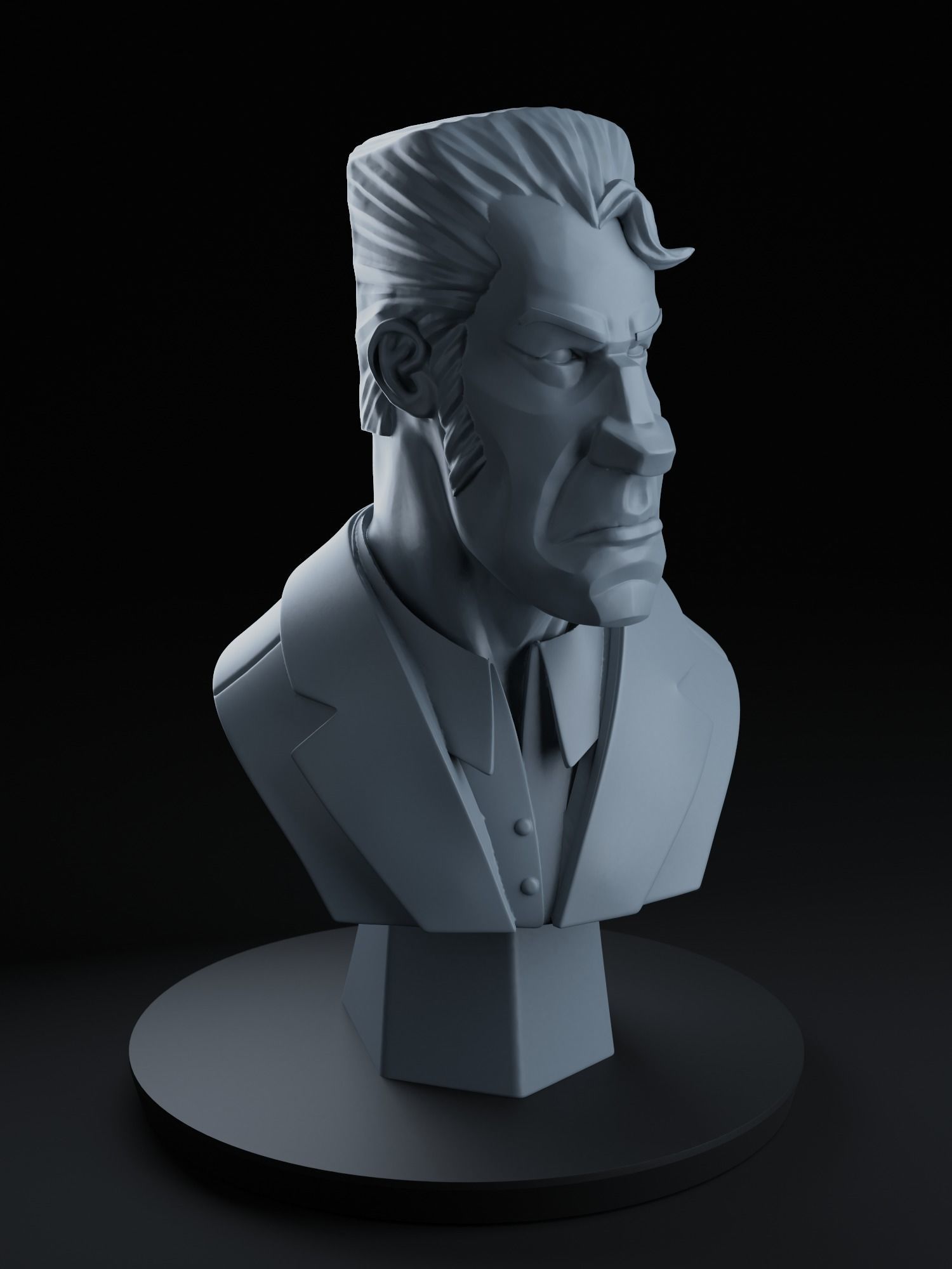 Stylized Gangster Character 3D print model_4