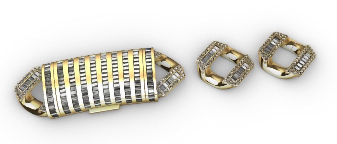 21 MM BAGUETTE CUBAN LINK CHAIN FOR NECKLACE 3D print model_5