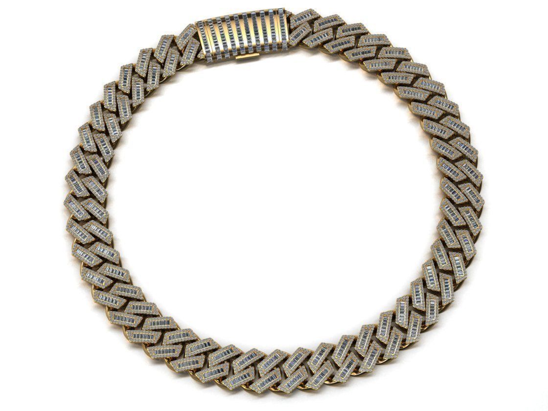 21 MM BAGUETTE CUBAN LINK CHAIN FOR NECKLACE 3D print model_4