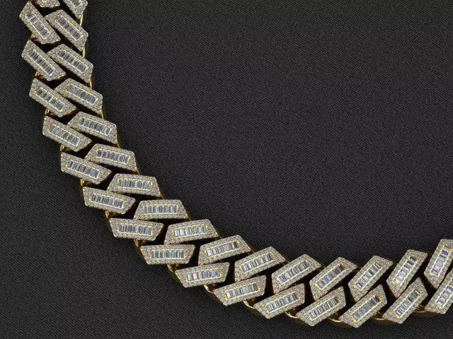 21 MM BAGUETTE CUBAN LINK CHAIN FOR NECKLACE 3D print model_0