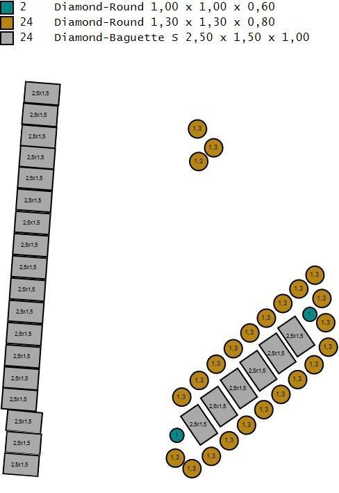 21 MM BAGUETTE CUBAN LINK CHAIN FOR NECKLACE 3D print model_15