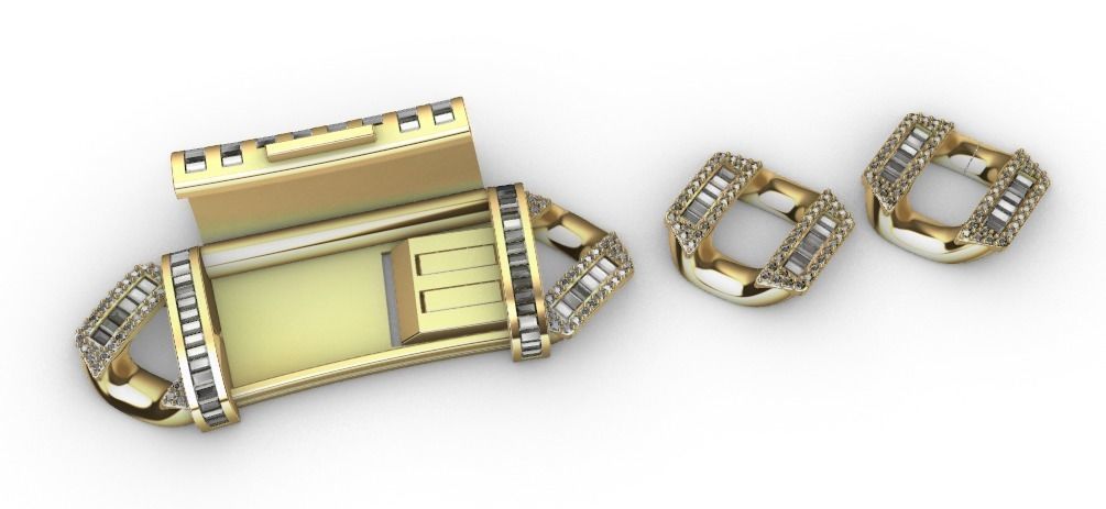 21 MM BAGUETTE CUBAN LINK CHAIN FOR NECKLACE 3D print model_6