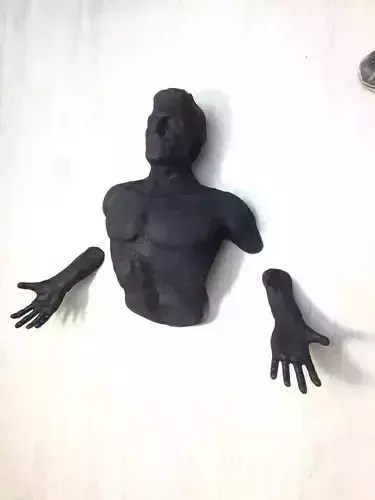 Lifesize Sculpture out of Wall STL Files for 3D Printing  3D print model