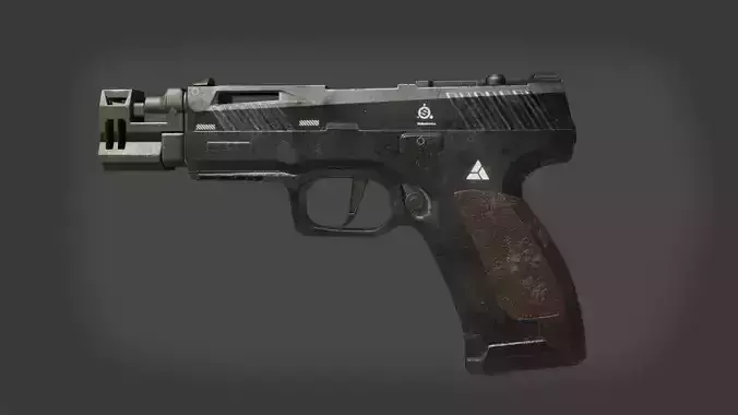 pistol 9mm 3d modeling and rendering
