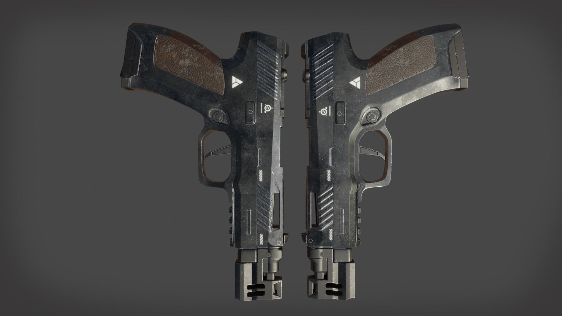 pistol 9mm 3d modeling and rendering 3D model_6
